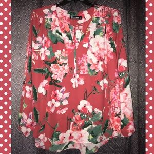 New York & Co. Floral Top XL